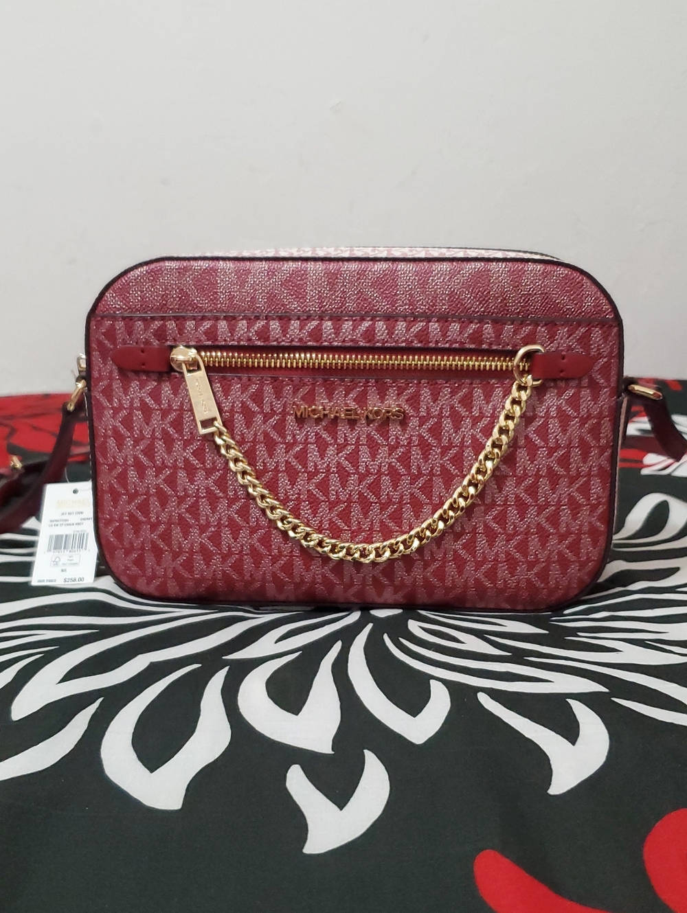 Michael Kors Jet Set Cherry Logo Crossbody Bag